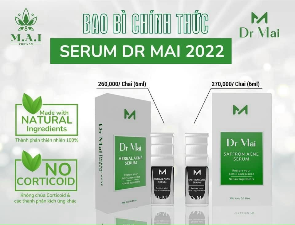 Serum Dr Mai nguyên chất Herbal Acne 6ml ( mẫu mới )