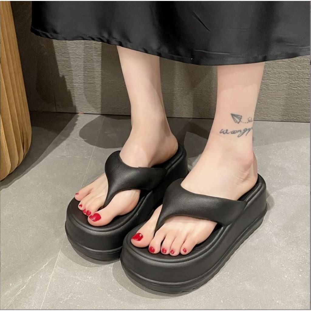 [HCM] Dép Kẹp Nữ Thời Trang Đế Cao 5cm Chất EVA Siêu Nhẹ