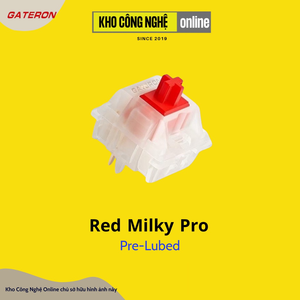 Công tắc bàn phím Switch Gateron Milky Yellow Pro dùng cho bàn phím cơ