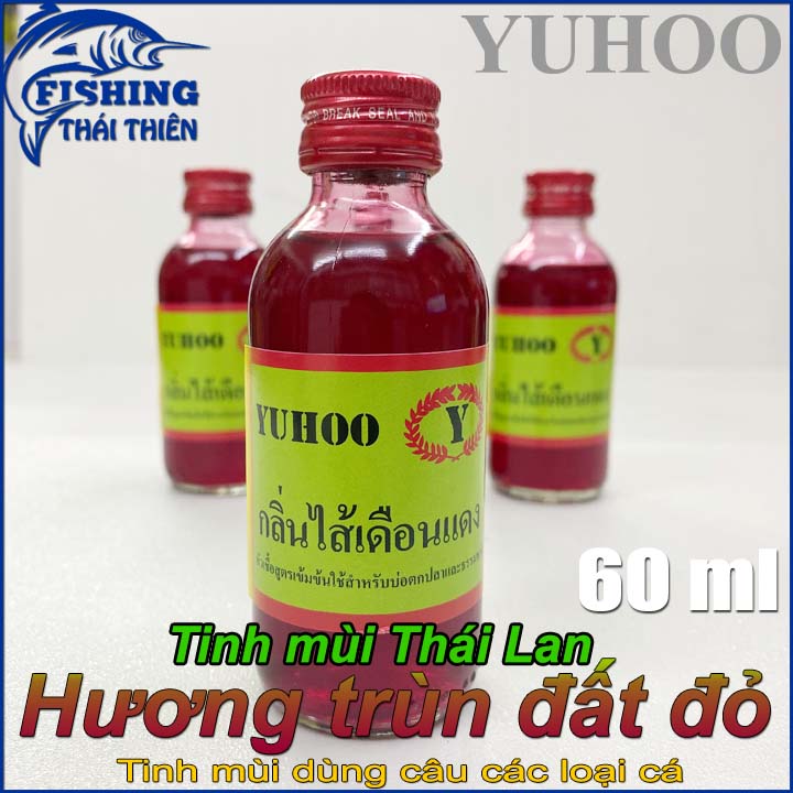 Tinh Mùi Câu Cá Yuhoo Thái Lan Hương Trùn Đất Đỏ – Dụ Cá Tra Trê Chép Rô Phi, Mồi Câu Hồ Dịch Vụ