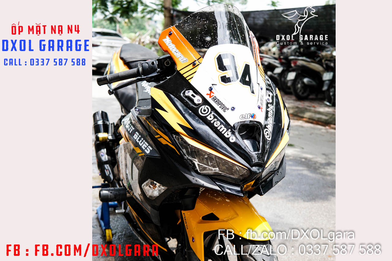 ốp đầu ninja 400 nhựa ABS + kính gió