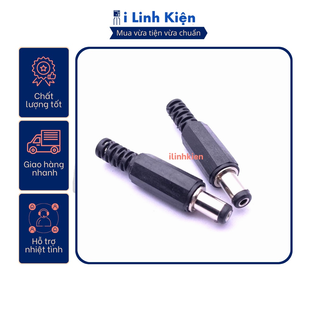 Jack nguồn dc đực 3.5x1.3mm loại tốt