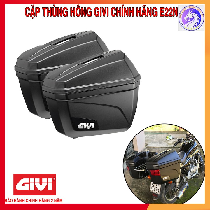 Cặp thùng hông givi e22n kèm thêm bộ pát gắn thùng hông givi sbl2000 - hàng chính hãng - bảo hành 2 năm