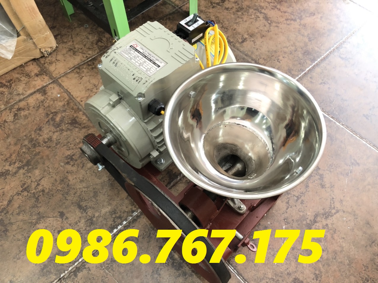 Máy xay xương, đùn thịt, xay cá, xay thức ăn, đùn sợi, motor 1,1kw siêu khỏe