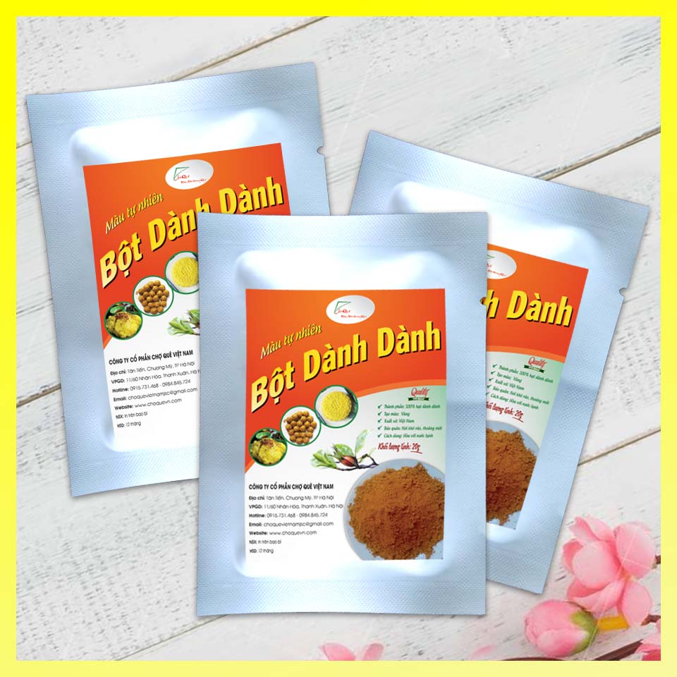 Bột Dành Dành Nguyên Chất 20g Chợ Quê
