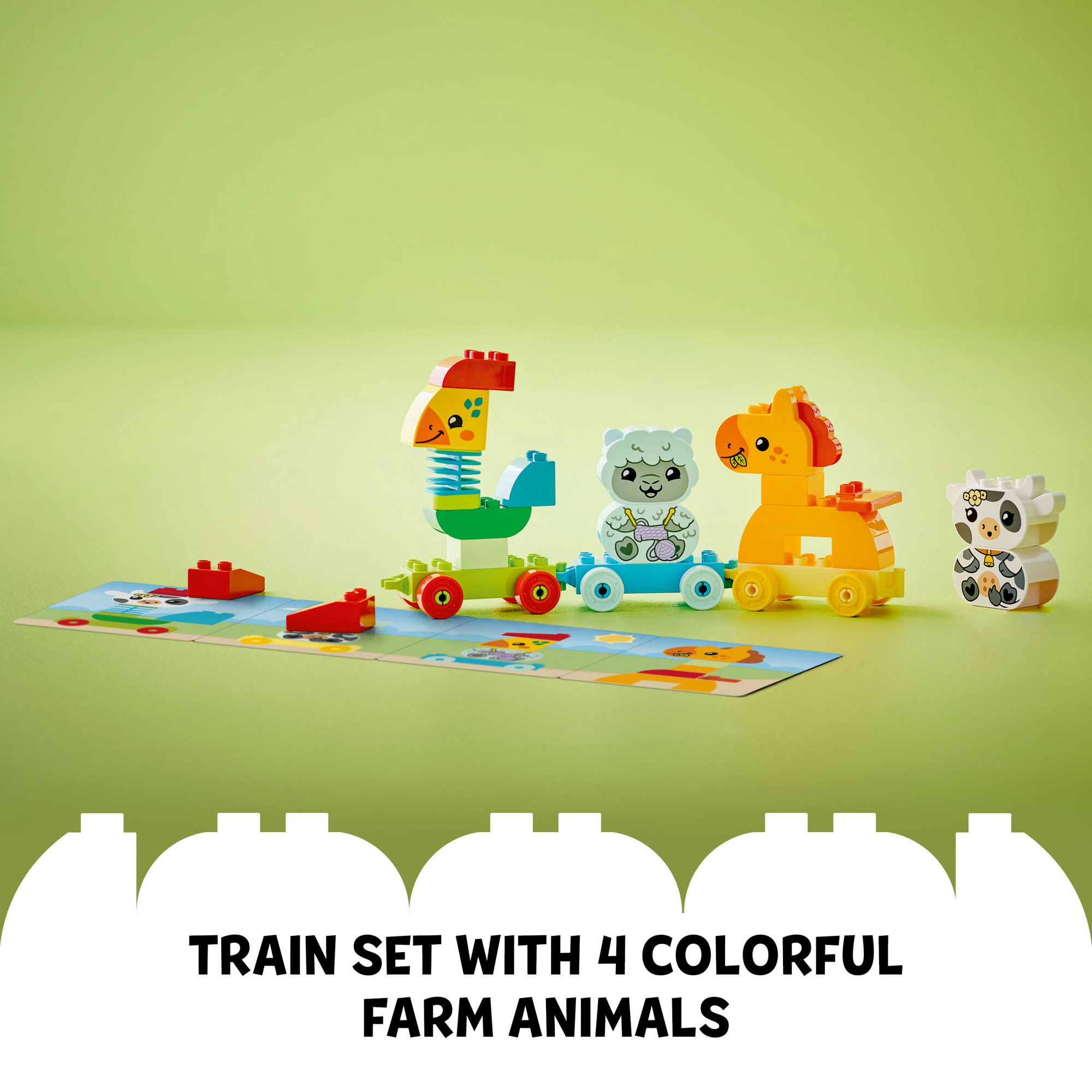 LEGO DUPLO 10412 Đồ chơi lắp ráp Tàu lửa động vật (19 chi tiết)