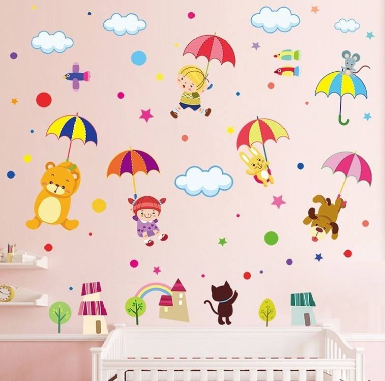 [HCM]DECAL DÁN TƯỜNG GẤU ĐU Ô
