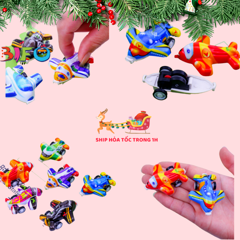 Đồ chơi máy bay mini chạy đà nhiều màu sắc cho bé