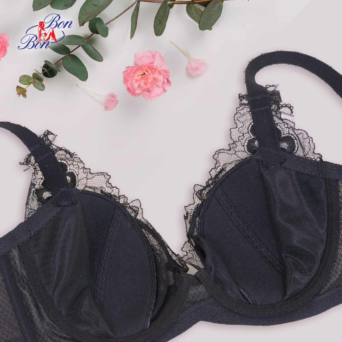 Áo lót mút mỏng, phối ren Bon Bon - BV3393