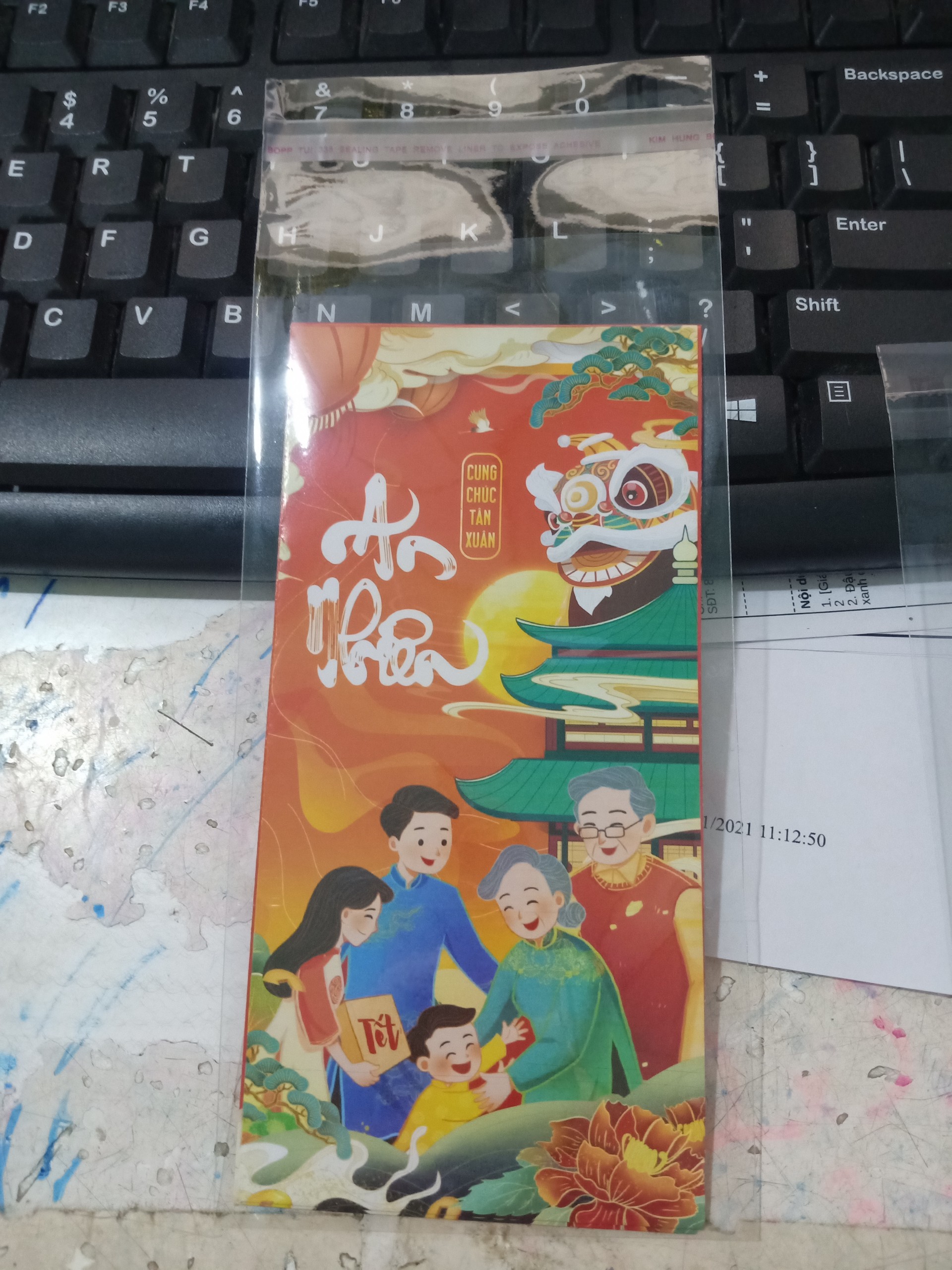 100gr túi kiếng đựng bao lì xì 9x18cm