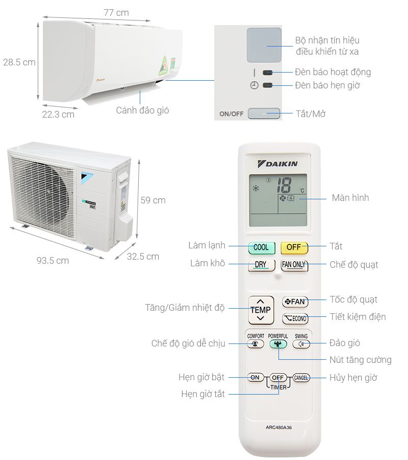 ✅[Trả góp 0%]Máy lạnh Daikin Inverter 2 HP FTKQ50SAVMV