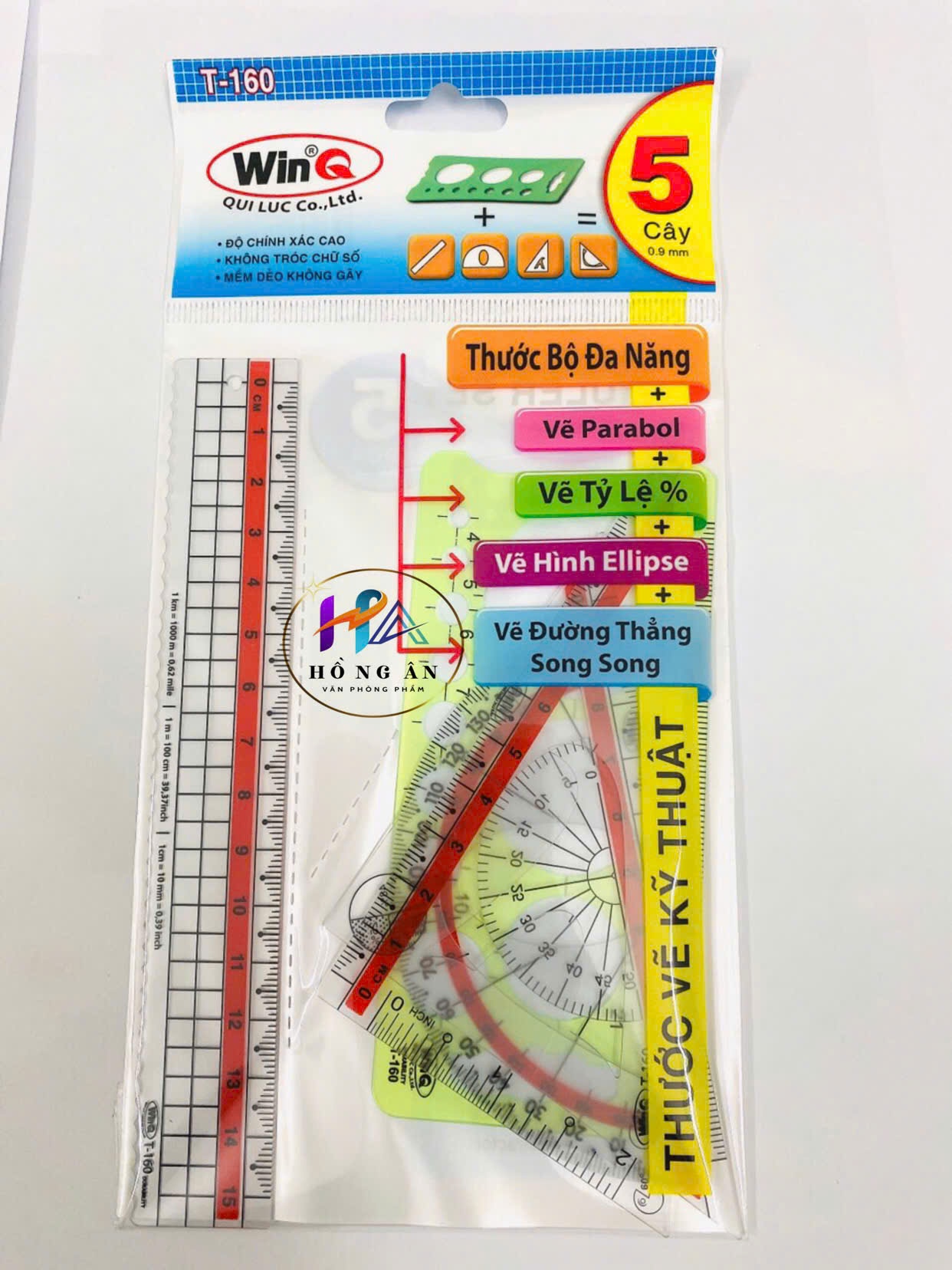 Thước bộ gồm 5 cây win QT-160