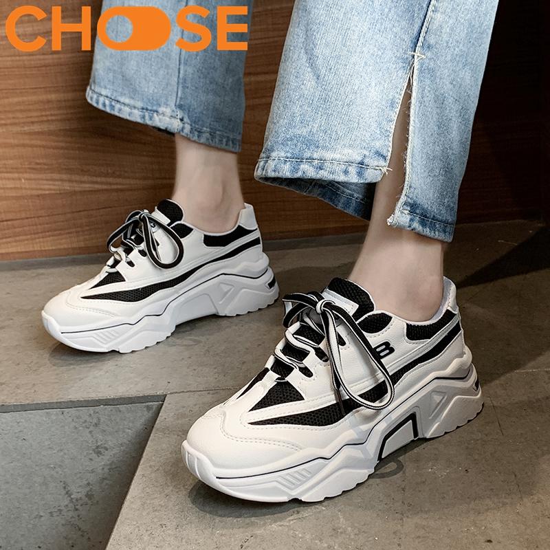 [HCM]Giày Sneaker Nữ Năm 2020 Độn Đế Phong Cách Mới 2908