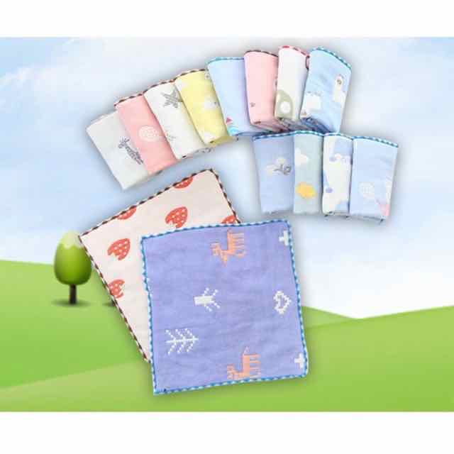 set 20 Khăn xô sữa 6 lớp cho bé 24x24 cm