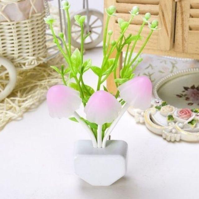 Đèn ngủ cảm biến đổi màu hình nấm