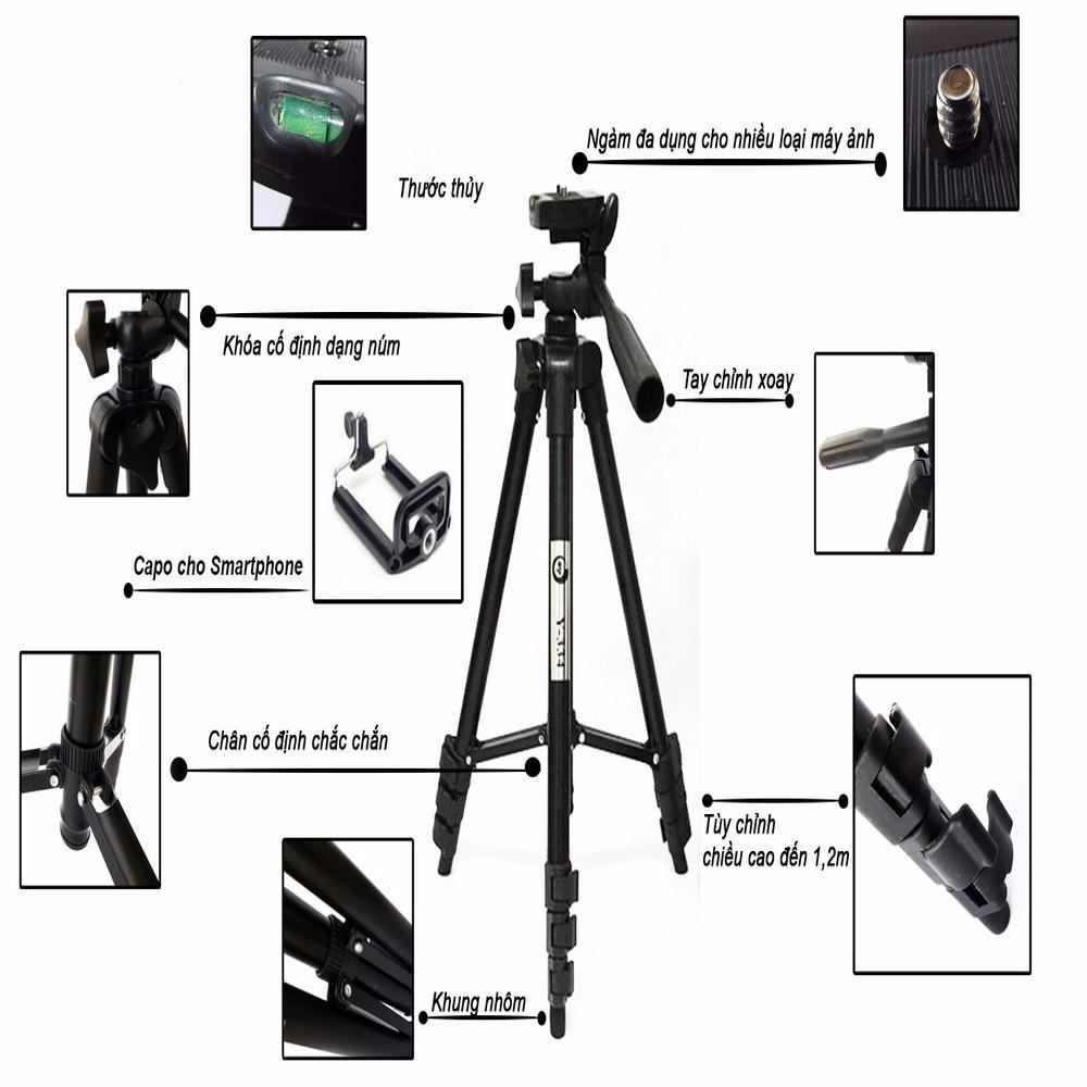 Chân máy gắn điện thoại Livestream máy ảnh camera