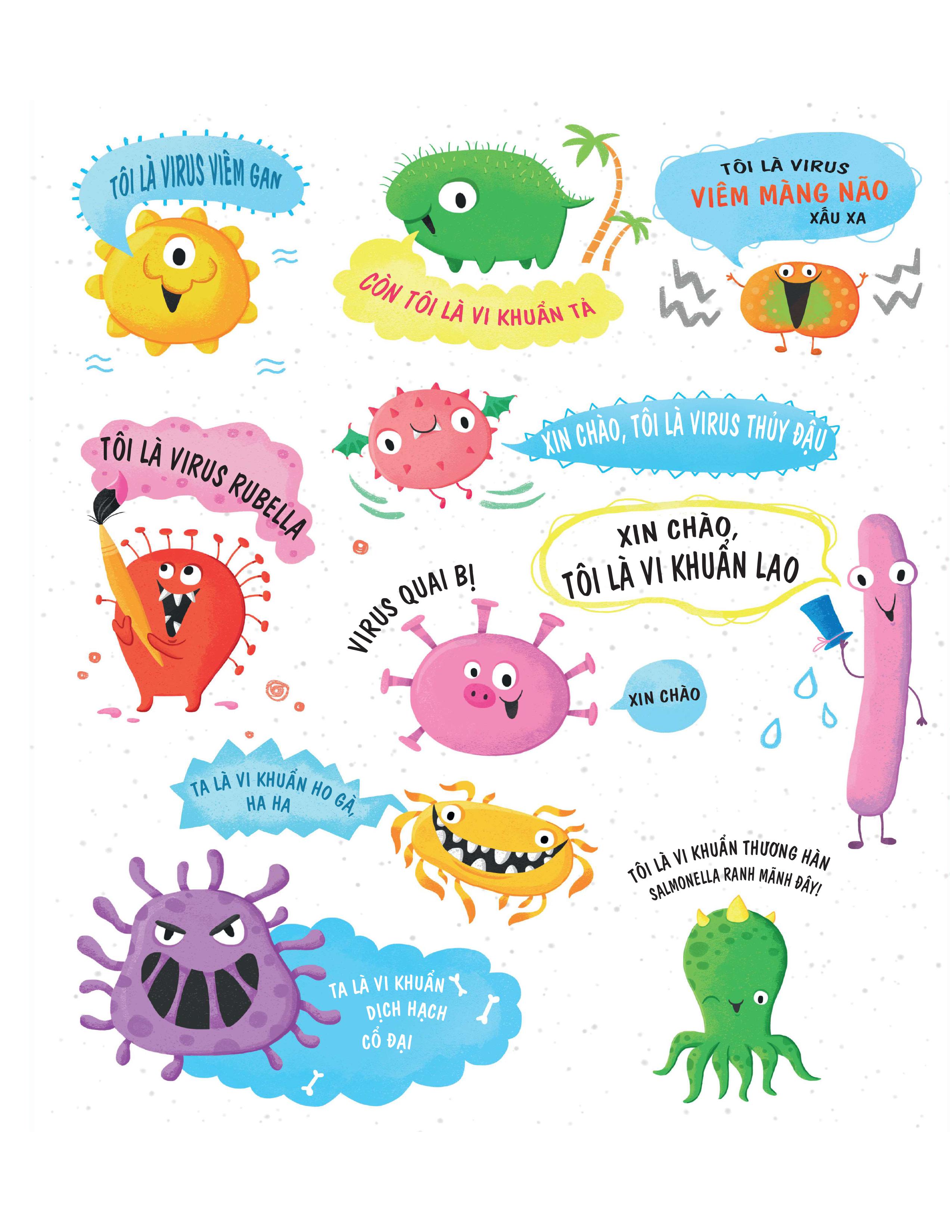 Sách thiếu nhi - Sợ Gì Virus Và Vi Khuẩn