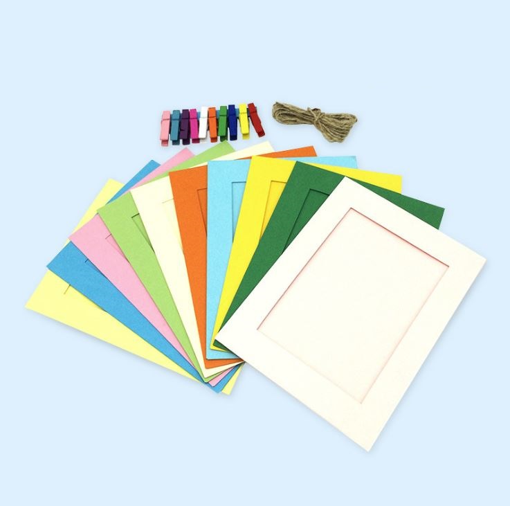 [HCM]Bộ 10 Khung Ảnh Giấy Kèm Dây Treo Kẹp Gỗ