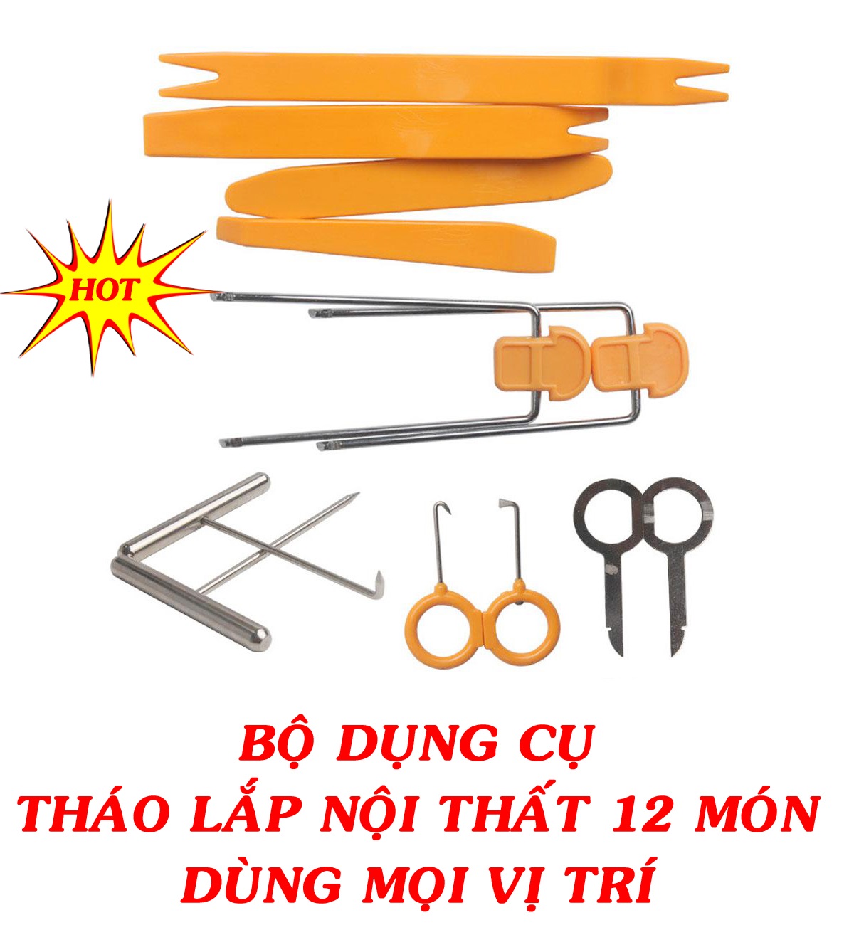 Bộ dụng cụ mở nội thất xe ô tô 12 chi tiết