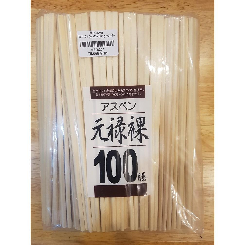 Set 100 đôi đũa dùng một lần - Hàng Nhật