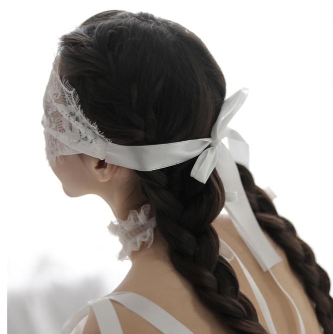 Mặt nạ ren cô dâu quyến rũ - Màu trắng