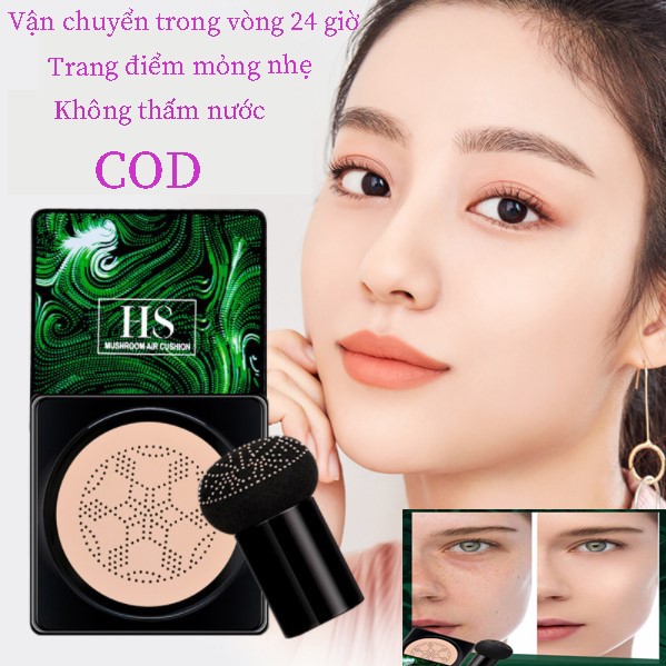 Bilian BB ครีม คอนซีลเลอร์【Ready Stock】New Original Air Cushion BB Cream Whitening Concealer Long Lasting Oil Control Foundation Make Up with Mushroom Puff