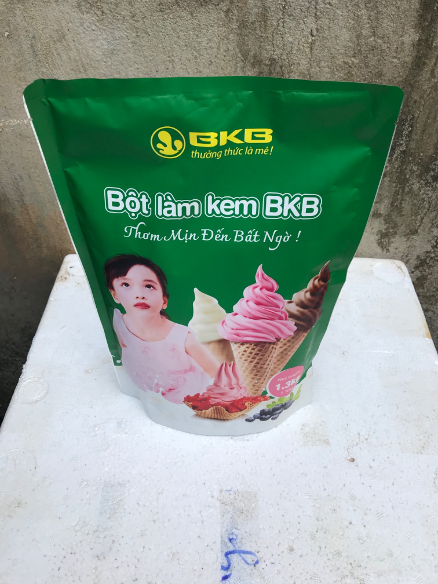 bột làm kem tươi vị dâu