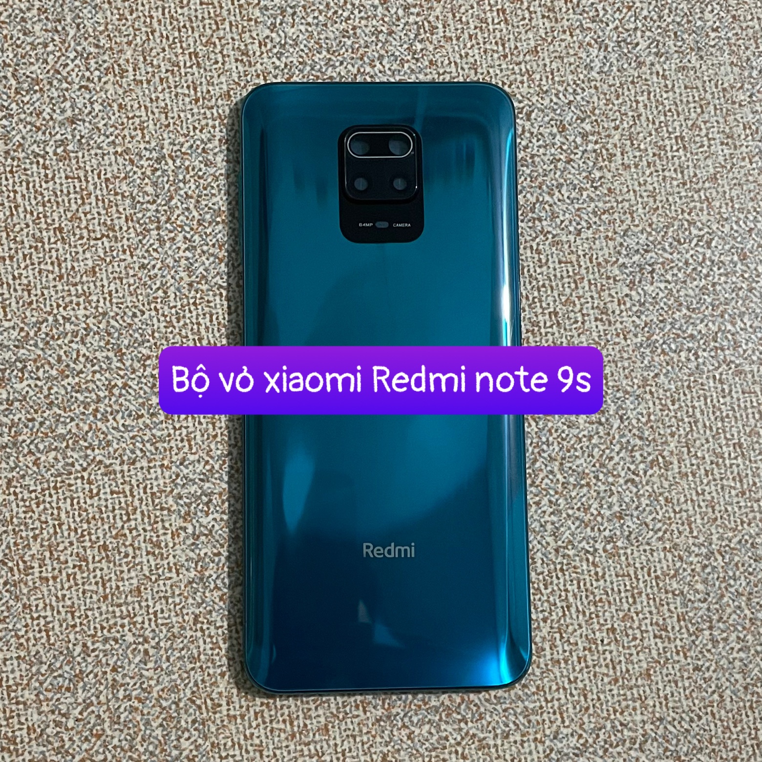 bộ vỏ xương Redmi note 9s ,kèm khay sim,phím,kính camera