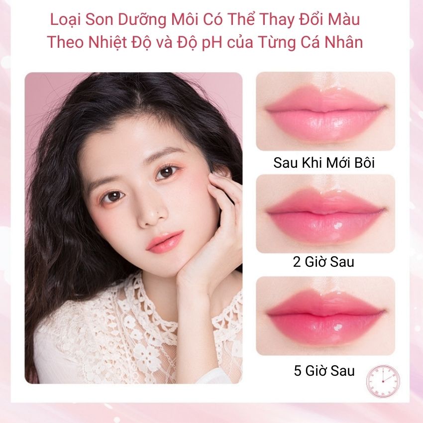 Son dưỡng môi có màu Maycreate son dưỡng hồng môi 3 Màu cam hồng nhạt hồng tím Myphamsile247 Ma105Ver2
