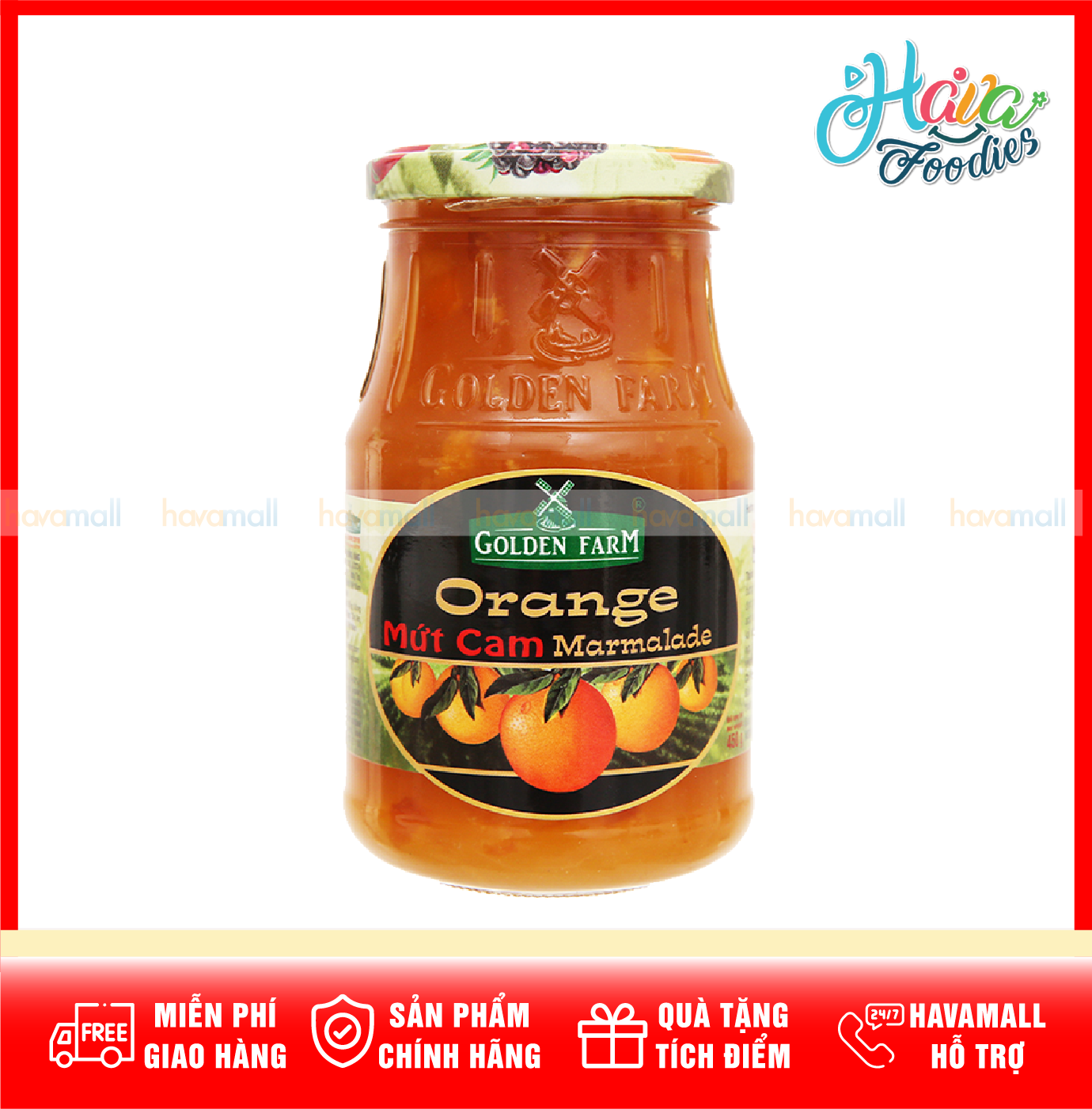[HÀNG CÔNG TY] Mứt Cam Cao Cấp Golden Farm - Orange Jam