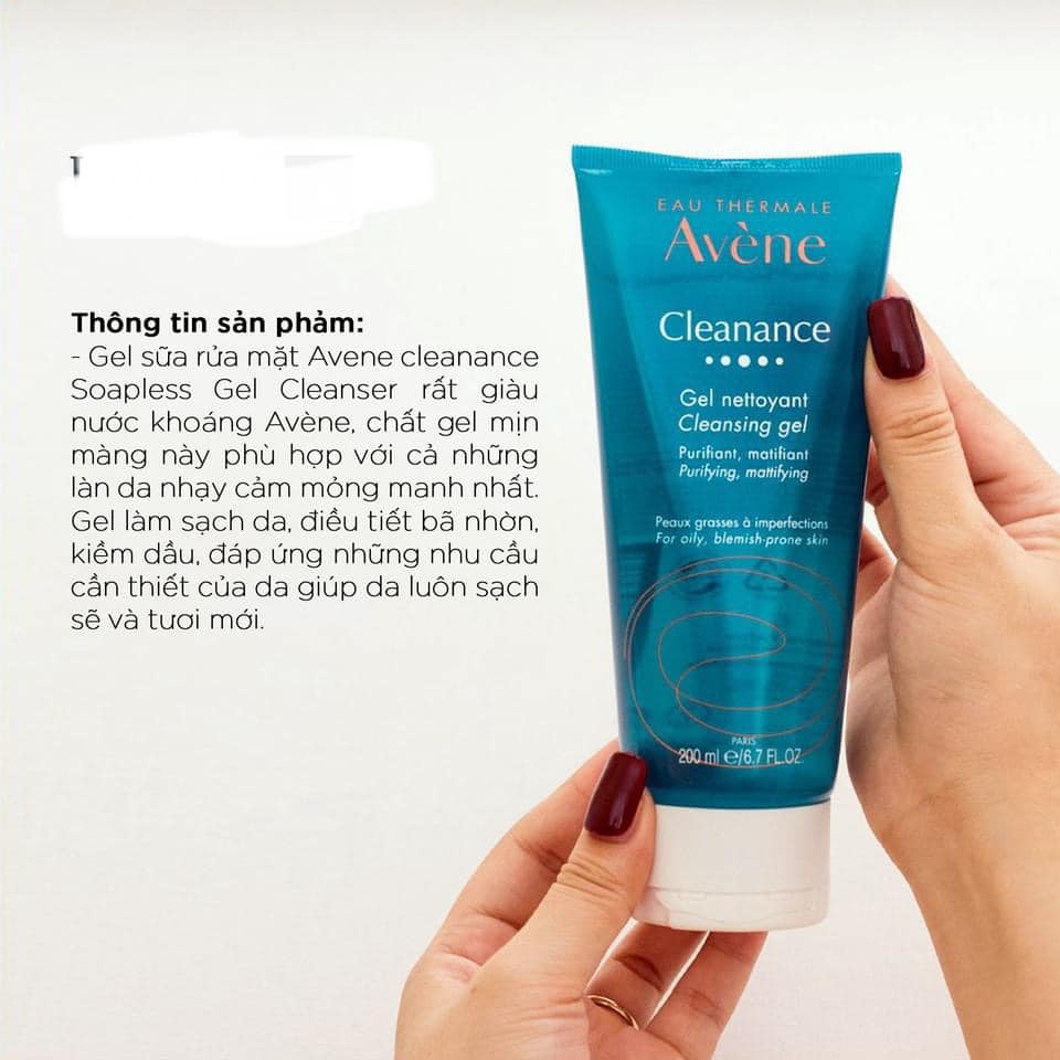 Sữa rửa mặt Avene Cleanance Pháp - Dạng tuýp - 200ml