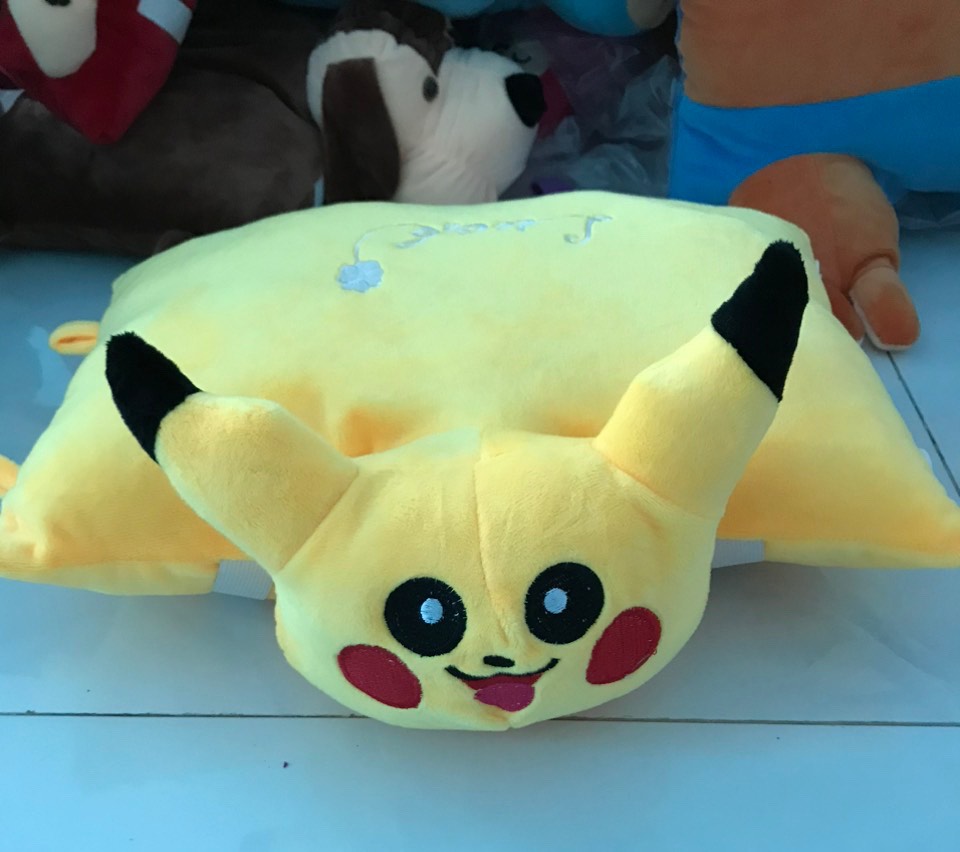 Gối đi xe máy cho bé 1 đầu - Pikachu