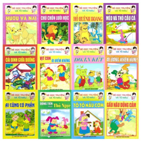 Bộ tranh tô màu cho bé có cốt truyện - Newshop