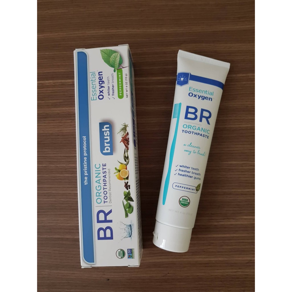 (HÀNG CHUẨN)Kem đánh răng hữu cơ Essential Oxygen BR Toothpaste