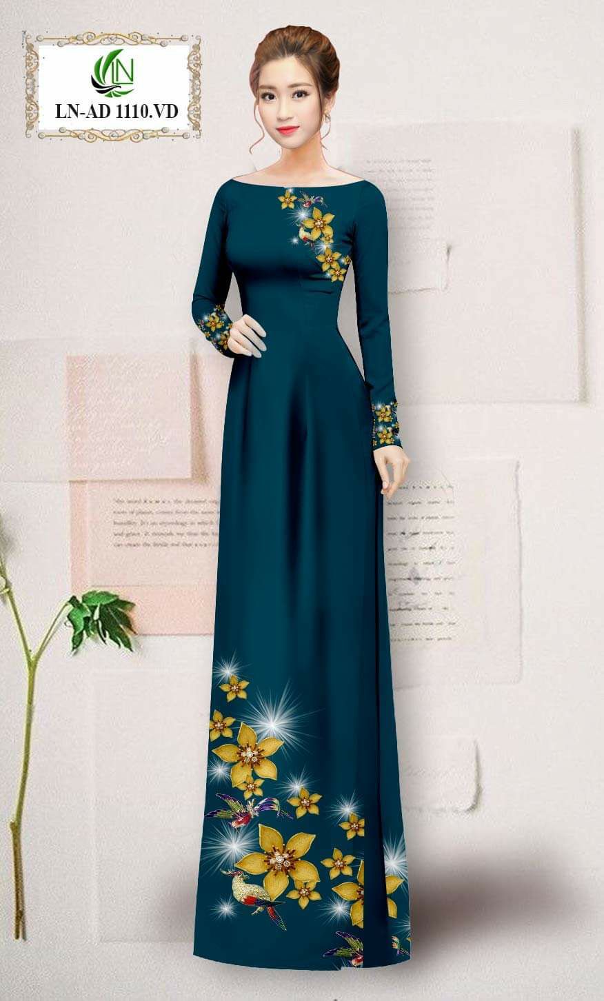 VẢI ÁO DÀI 3D BỘ /VẢI  CHƯA MAY