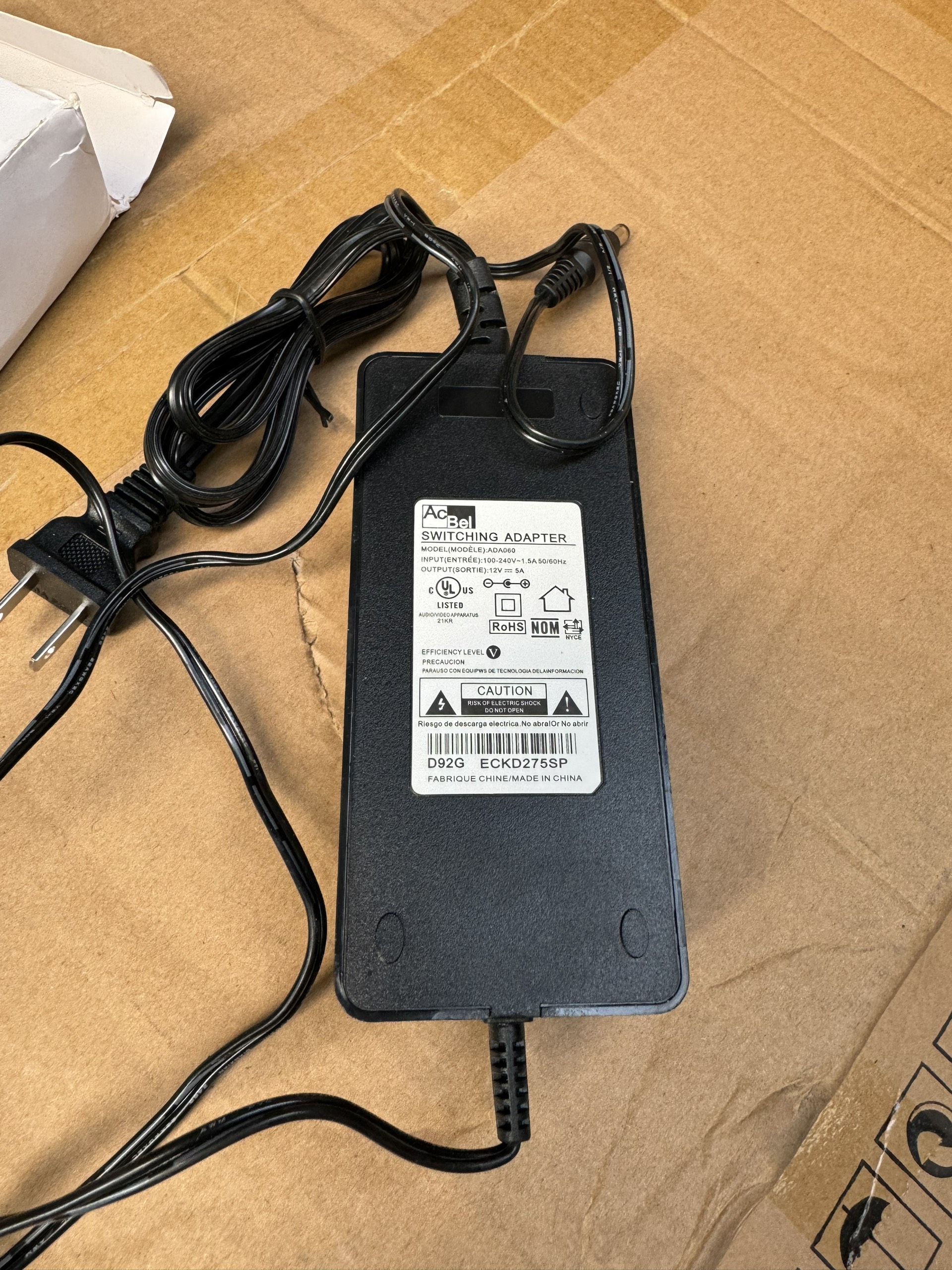 Adpter nguồn Acbel 12v 5A chính hãng cho camera