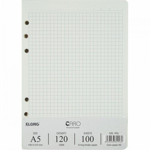 Ruột giấy refill sổ còng Dot Grid A5 Klong - 100 tờ; MS: 997