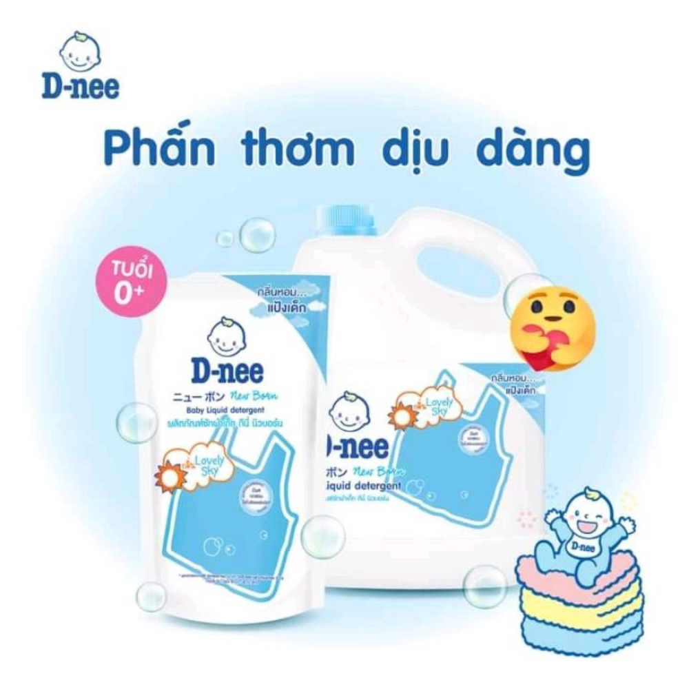 CHẤT TẨY Nước giặt Dnee nội địa Thái túi 1400ml có nắp nước giặt cho bé