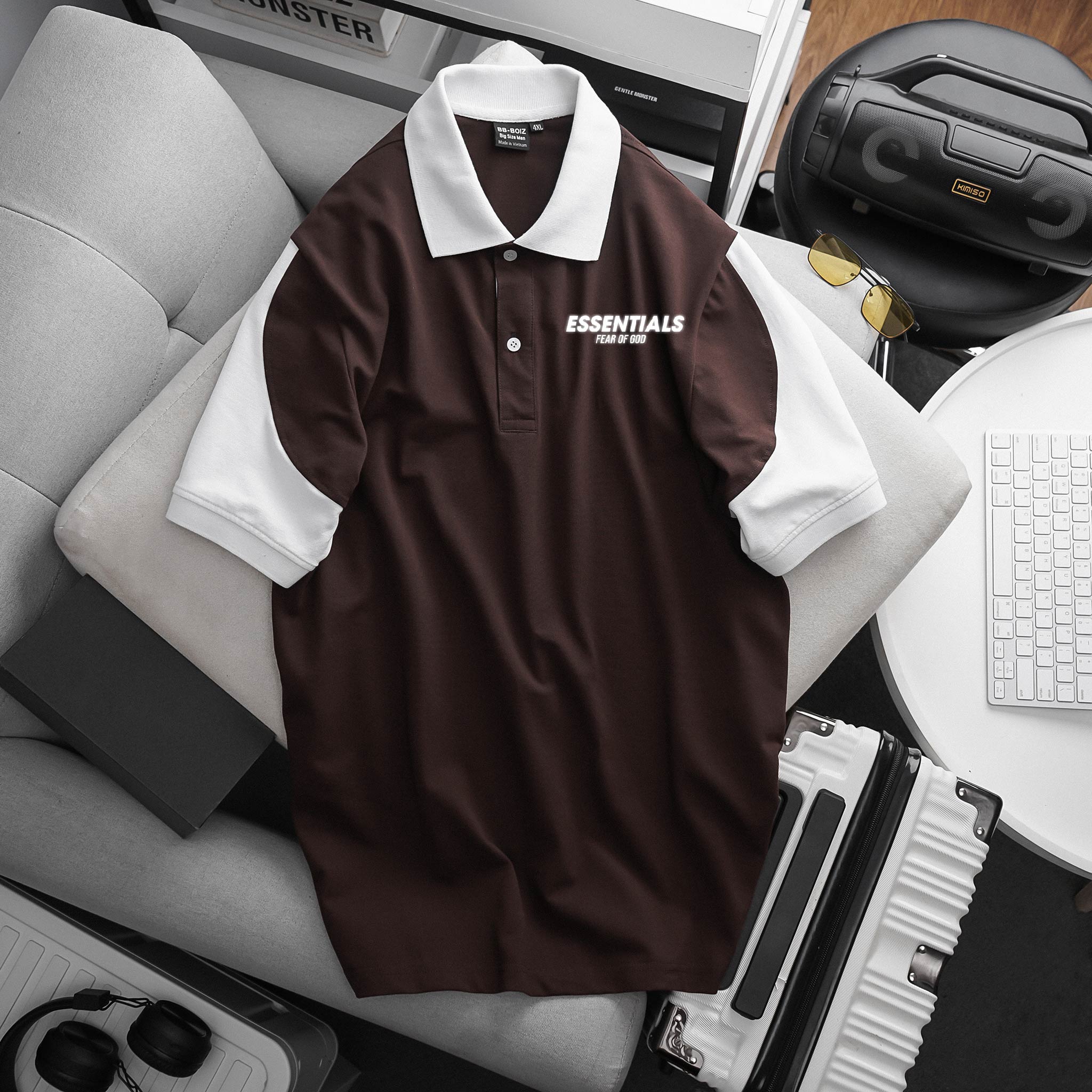 Áo thun polo nam chất cá sấu cotton 100% form big size 85kg - 125kg - ess