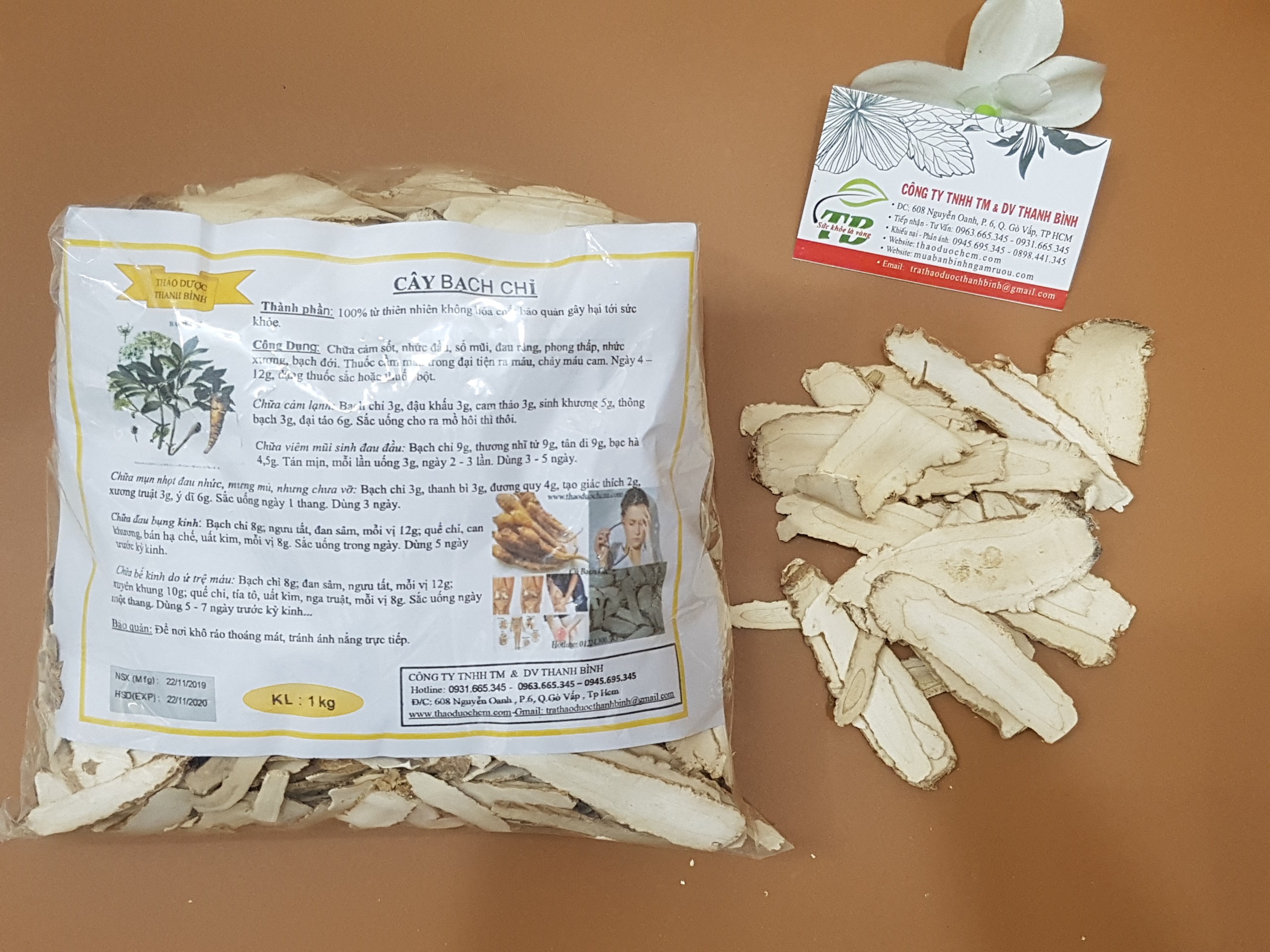 Củ Bạch Chỉ Khô 1KG - Đông Y Thanh Bình