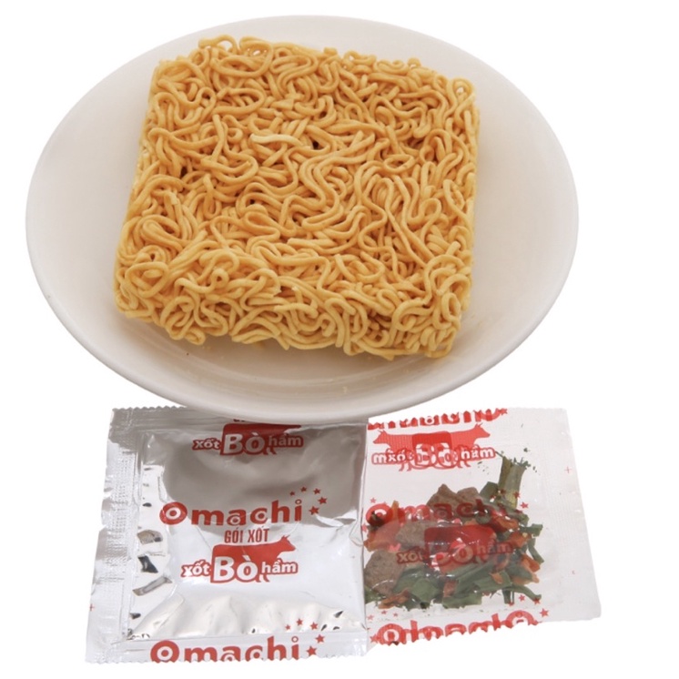 Bịch (5Gói) Mì Omachi Sốt Bò Hầm Gói 80G .