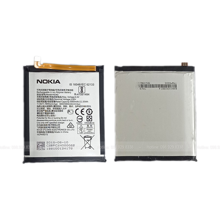 Pin điện thoại Nokia X6 / 6.1 Plus - Pin Zin bóc máy