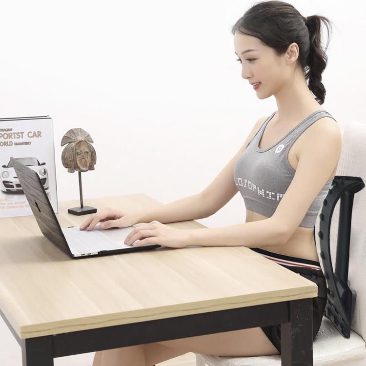 [HCM]Dụng cụ mát xa lưngĐịnh hình lưngDụng Cụ Hỗ Trợ Cột Sống Cổ Và Cột Sống LưngGối tựa lung sofaMiếng tựa lưng ghế có 3 mức độ cong tùy chỉnh