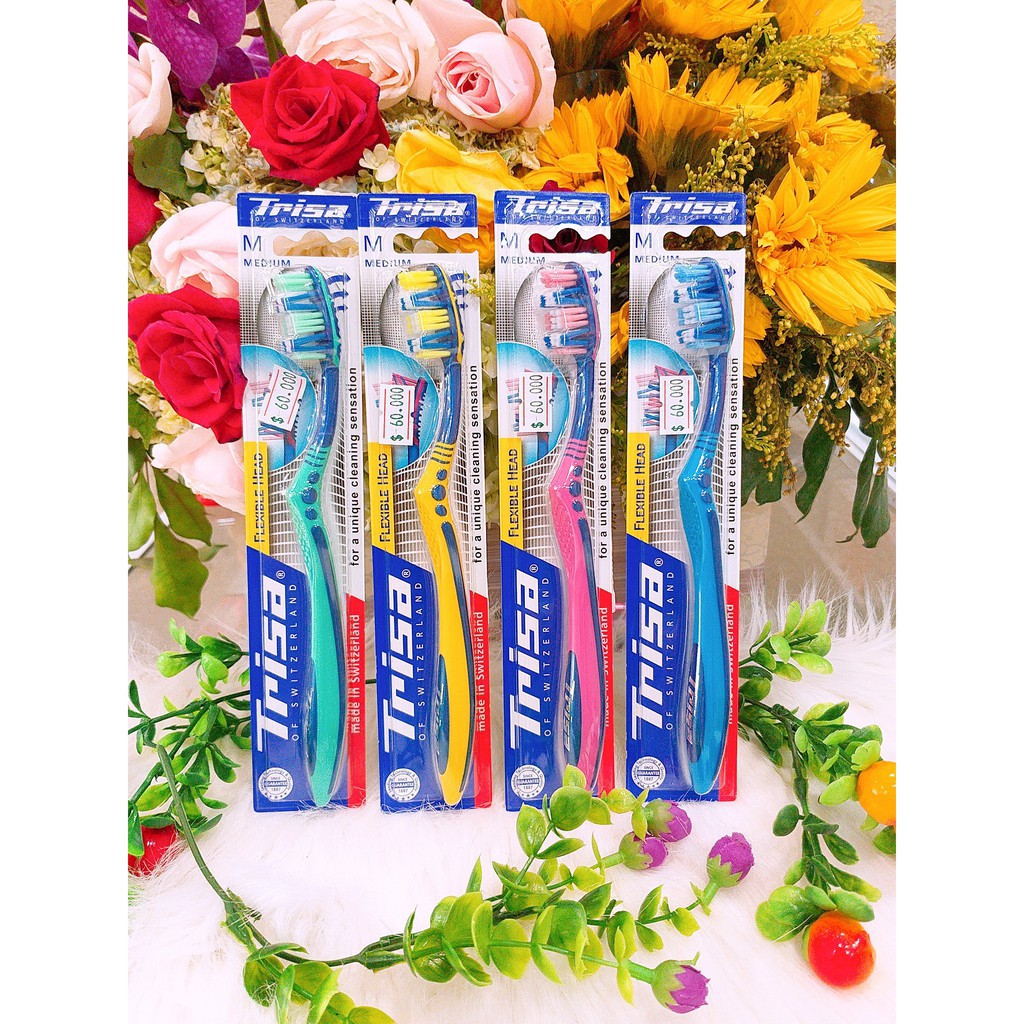BÀN CHẢI - TRISA Flexible Head Medium xuất xứ Thụy Sĩ