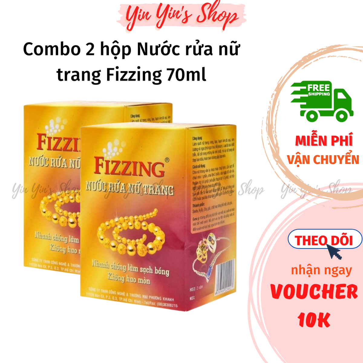 Combo 2 Hộp Nước Rửa Nữ Trang, Nước Rửa Trang Sức Vàng Bạc Fizzing Dung Tích 70Ml, Làm Sạch Và Làm Sáng Vàng Bạc, Hoàn Toàn Không Gây Hao Mòn