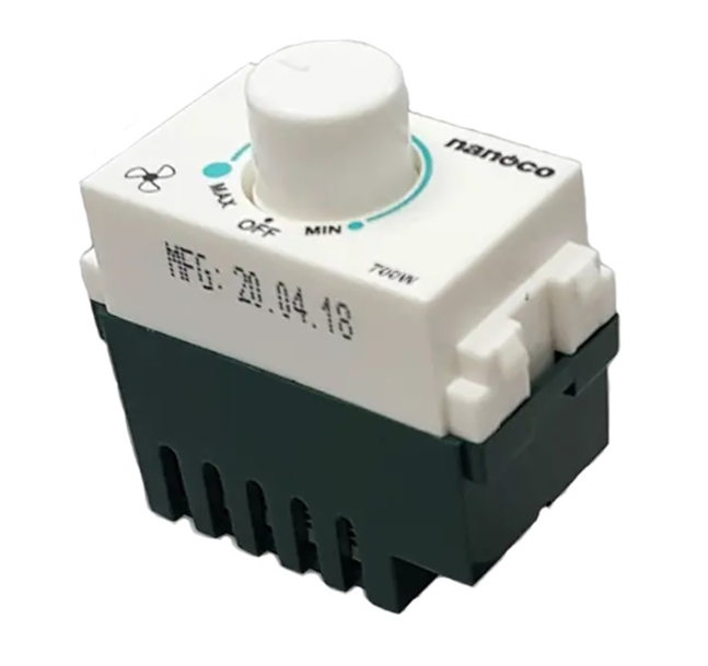 Chiết áp (dimmer) quạt, đèn Nanoco hàng chính hãng.