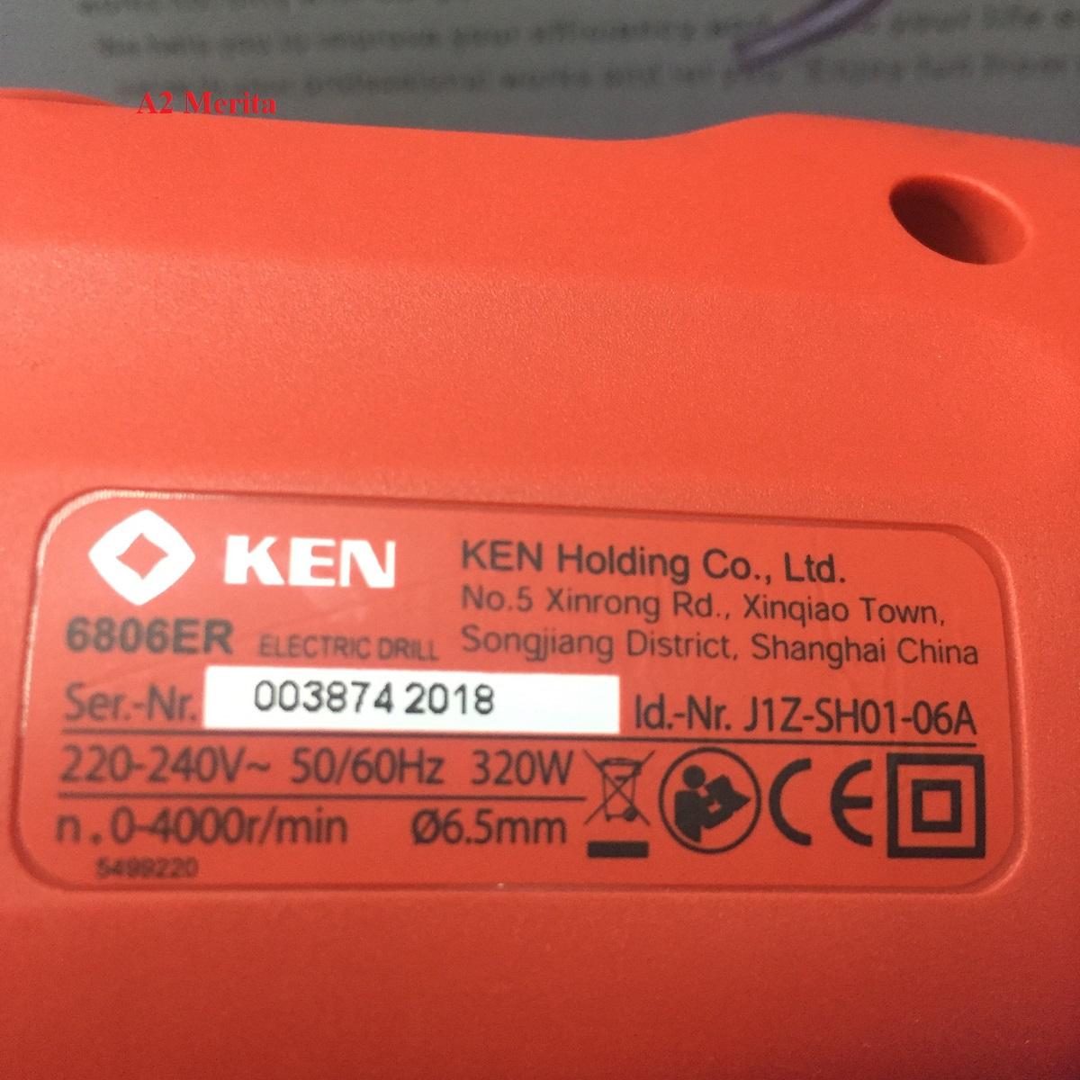 13mm Máy khoan sắt 320W KEN 6806ER (Kèm chổi than)