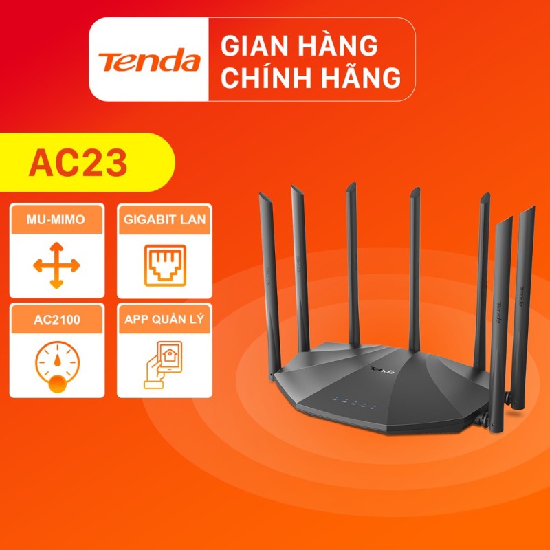 Tenda Thiết bị phát Wifi AC23 Chuẩn AC 2100Mbps - Hãng phân phối chính thức