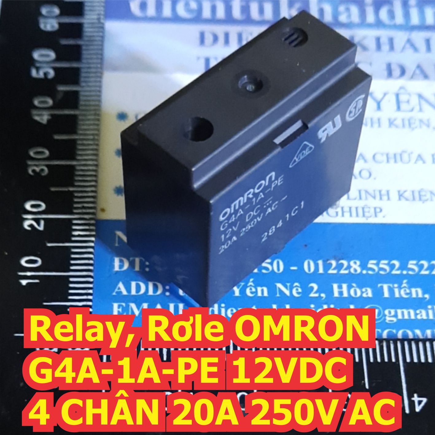 2 cái Relay Rơle điều hòa không khí OMRON G4A-1A-PE 12VDC 4 CHÂN 20A 250V AC kde6394 kde6394