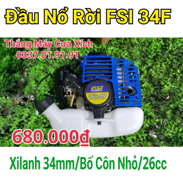 Động cơ máy cắt cỏ rời 34f nòng 34ly 26cc carte
